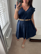 Load image into Gallery viewer, CHLOE Cheesecloth Tunic Dress - Choc or Navy