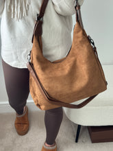 Load image into Gallery viewer, SAVANNAH Suedette Hobo Handbag - Grey