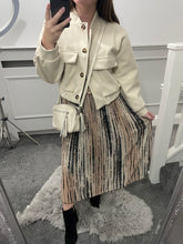 Load image into Gallery viewer, DARCEY Pleated Tiered Dress - Stone