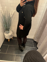 Load image into Gallery viewer, BERNADETTE Button Jumper Dress - Black