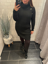 Load image into Gallery viewer, BERNADETTE Button Jumper Dress - Black