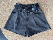 Load image into Gallery viewer, ALISHA A Line Denim Shorts - Black
