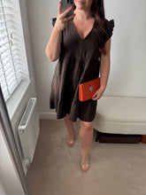 Load image into Gallery viewer, CHLOE Cheesecloth Tunic Dress - Choc or Navy