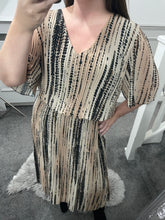 Load image into Gallery viewer, DARCEY Pleated Tiered Dress - Stone