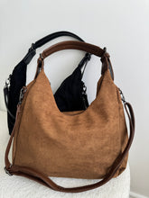 Load image into Gallery viewer, SAVANNAH Suedette Hobo Handbag - Grey