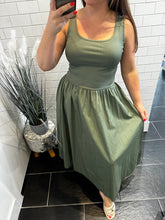 Load image into Gallery viewer, PORTO Poplin Dress -  Khaki