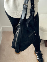 Load image into Gallery viewer, SAVANNAH Suedette Hobo Handbag - Grey