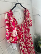 Load image into Gallery viewer, BEATRICE Summer Floral Dress - Hot Pink