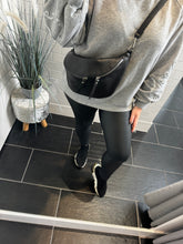 Load image into Gallery viewer, ZOLA LEATHER Zip Large Sling Bag - Black