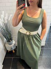 Load image into Gallery viewer, PORTO Poplin Dress -  Khaki