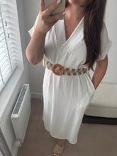 Load image into Gallery viewer, MEXX Belted Dress - White