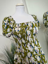 Load image into Gallery viewer, BEATRICE Summer Floral Dress - Olive