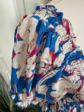 Load image into Gallery viewer, BEATRICE Summer Floral Dress - Cobalt Blue