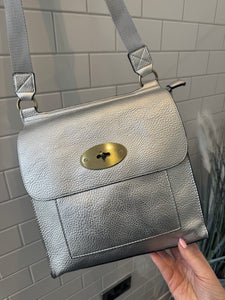 CORA Midsize Crossover Flap Bag - Silver