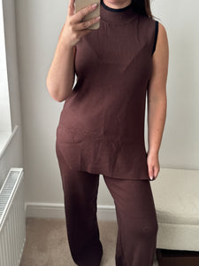HELENA Highneck Knit 2 Piece Set - 2 Colours