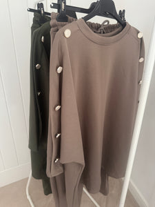 BLAKE Button Top & Trouser Set - 2 Colours