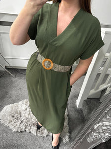 MEXX Belted Dress - Khaki