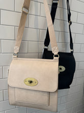 Load image into Gallery viewer, CORA Midsize Crossover Flap Bag - Beige

