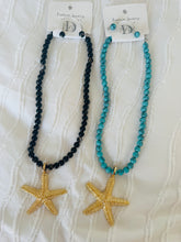 Load image into Gallery viewer, STARFISH Beaded Necklace &amp;  Earring Set (2 Colours)
