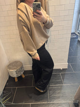 Load image into Gallery viewer, PIPPA Pleated Sleeve Sweatershirt - Beige
