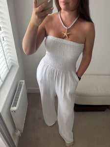 CARLA Cheesecloth Bandeau Jumpsuit (7 Colours)
