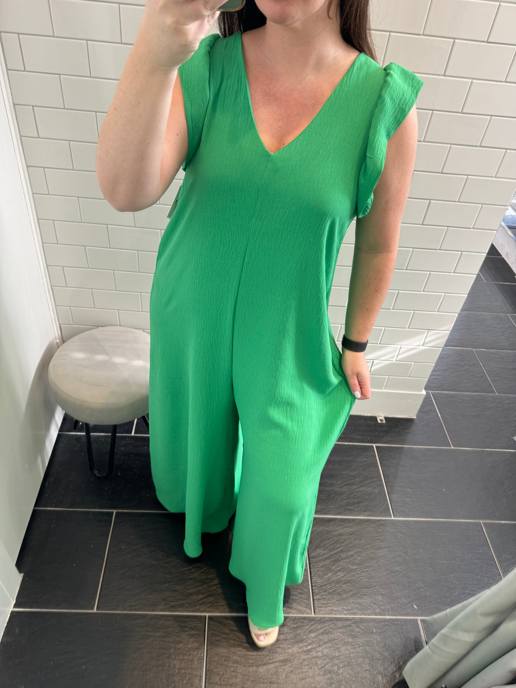 HARRIE Jumpsuit - Emerald Green