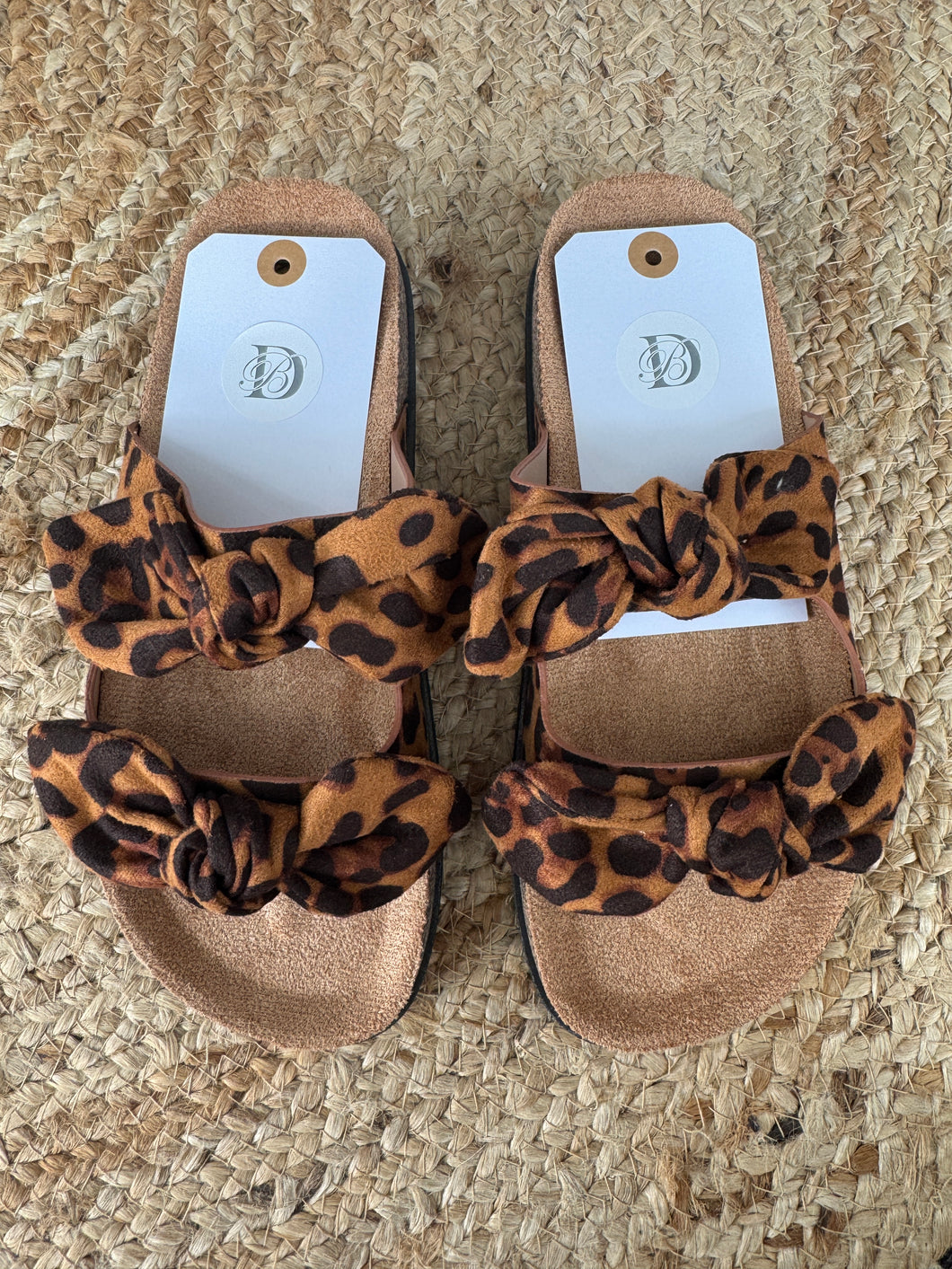 BELLA Bow Sandals - Leopard