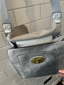 CORA Midsize Crossover Flap Bag - Silver