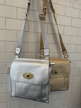 Load image into Gallery viewer, CORA Midsize Crossover Flap Bag - Silver
