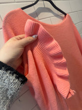 Load image into Gallery viewer, BETSY Frill Batwing Knit - Coral
