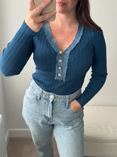Load image into Gallery viewer, REBECCA V Ribbed Top
