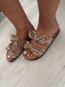 BELLA Bow Sandals - Snake