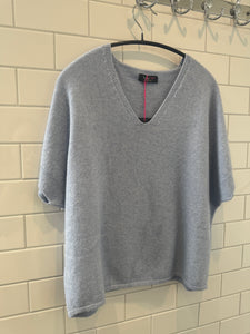 SHOLA Short Sleeve Jumper - Cornflour Blue