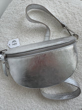 Load image into Gallery viewer, SAINTY Leather Sling Bag - Silver
