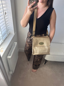 CORA Midsize Crossover Flap Bag - Gold