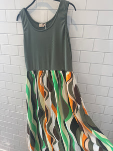 VERITY Vest Print Skirt Dress - Swirl