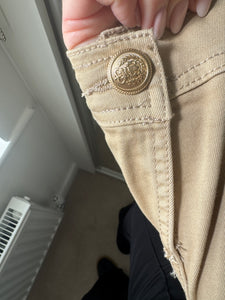 GILLIAN Gold Button Jacket - Beige