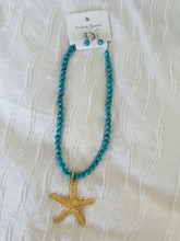 Load image into Gallery viewer, STARFISH Beaded Necklace &amp;  Earring Set (2 Colours)
