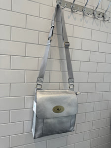 CORA Midsize Crossover Flap Bag - Silver
