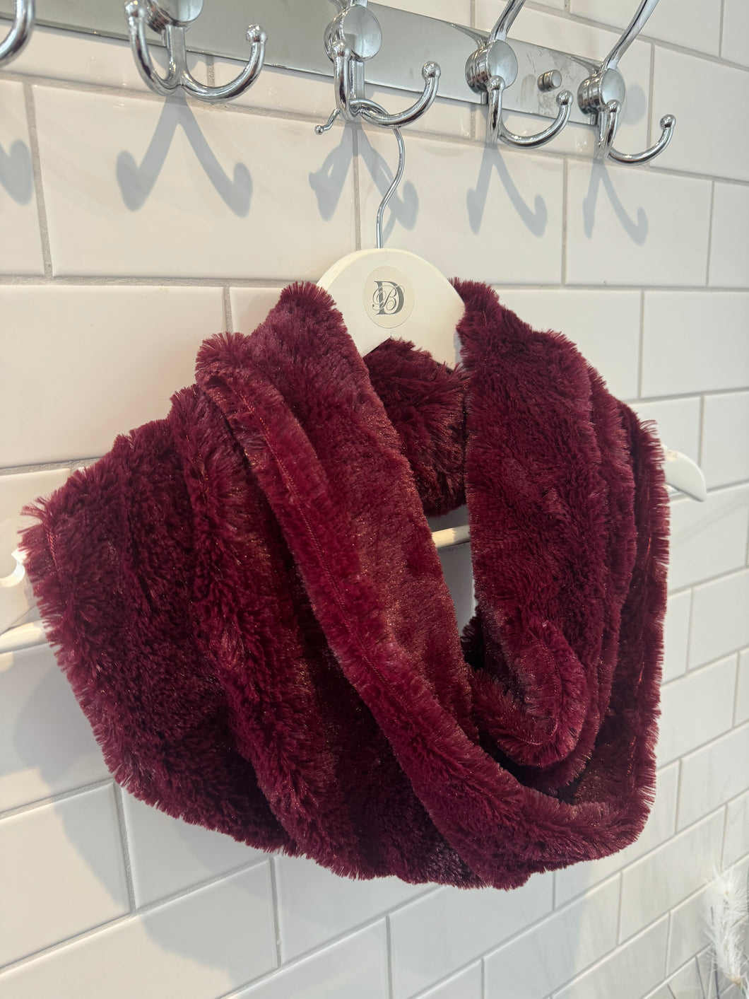 Cosy Snood Scarf - Berry