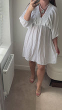 Load and play video in Gallery viewer, CARRIE Cheesecloth Dress (2 Colours)
