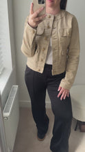 Load and play video in Gallery viewer, GILLIAN Gold Button Jacket - Beige
